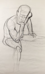 life drawing with a man