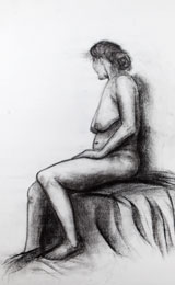 life drawing with a woman
