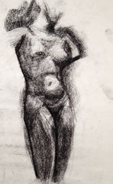 life drawing with a woman