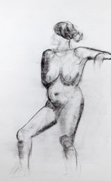 life drawing with a woman