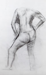 life drawing with a woman