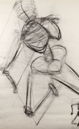 life drawing with a skeleton