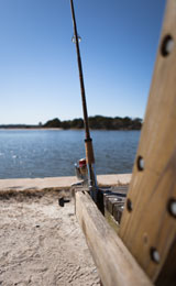 fishing pole with chair