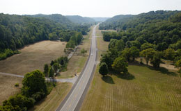 road from high view