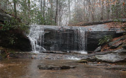 waterfall in the rain